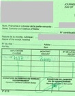 Fiche de recette - portant la mention "payé"